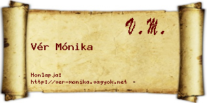 Vér Mónika névjegykártya